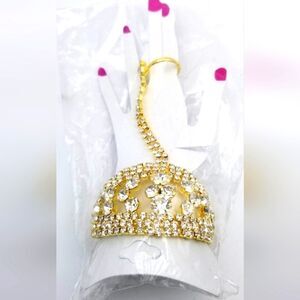Bollywood glamor bracelet and ring set duo stretch and adjustable nwt